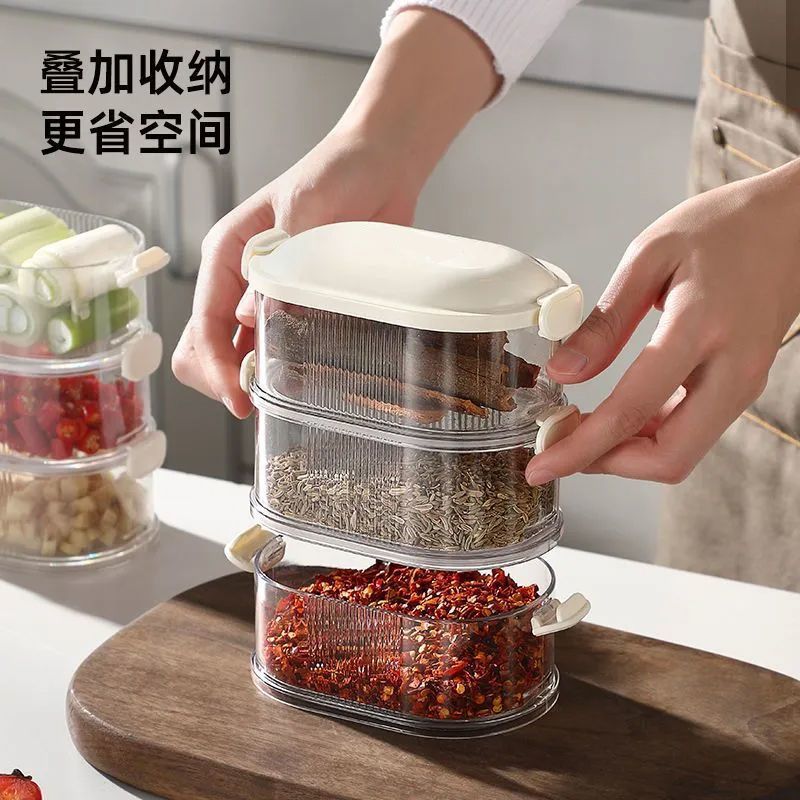 Spice storage box Household kitchen High-end prickly ash large material seasoning jar Food grade dry material grain sealed jar