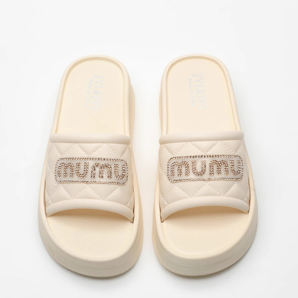 Thick sole sandals and slippers for women summeroutwear2025new arrivalnon-slipfashionpopular indoor home platform sandals