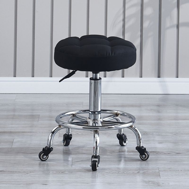 Barber chair makeup manicure live broadcast special adjustable round stool for home bedroom dressing stool movable backrest large work stool