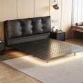 New arrivalcasual master and secondary bedroom ultra-thin bedside space-saving leather bed small apartment with double soft bag popular wedding bed