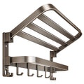 Factory supply bath towel rack suit bathroom punch-free storage rack bathroom toilet space aluminum wall-mounted towel rack