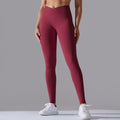 Fashion cross-border seamless tight yoga pants women's cross high waist peach butt lifting sports pants breathable quick-drying fitness pants