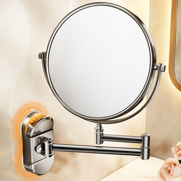 Bathroom Suction Cup Makeup Mirror Toilet Household Multifunctional Foldable No Punching Wall Dresser Makeup Mirror