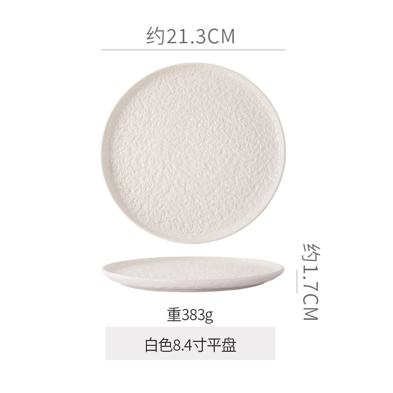 Rock pattern artistic conception cold dish plate creative classy sense hotel restaurant asymmetrical plate private dish ceramic tableware