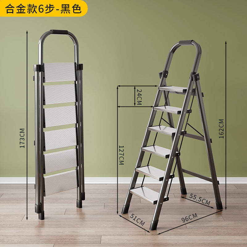 Ladder for homemultifunctional herringbone ladder foldable ladder stair stool small indoor extra thick flower stand thickened carbon steel
