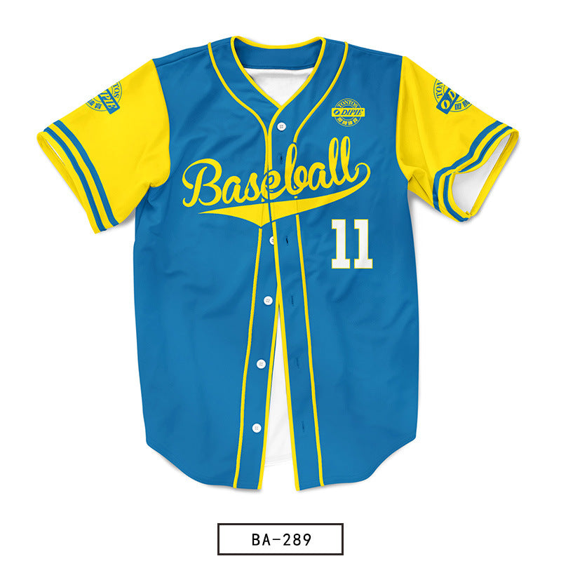 Sublimation custom American baseball jersey sports jacket sticker embroidered softball jersey competition men's and women's baseball jersey printing