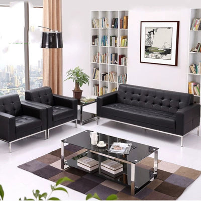 Modern office sofa minimalist leather office sofa coffee table set car 4s store boutique reception sofa