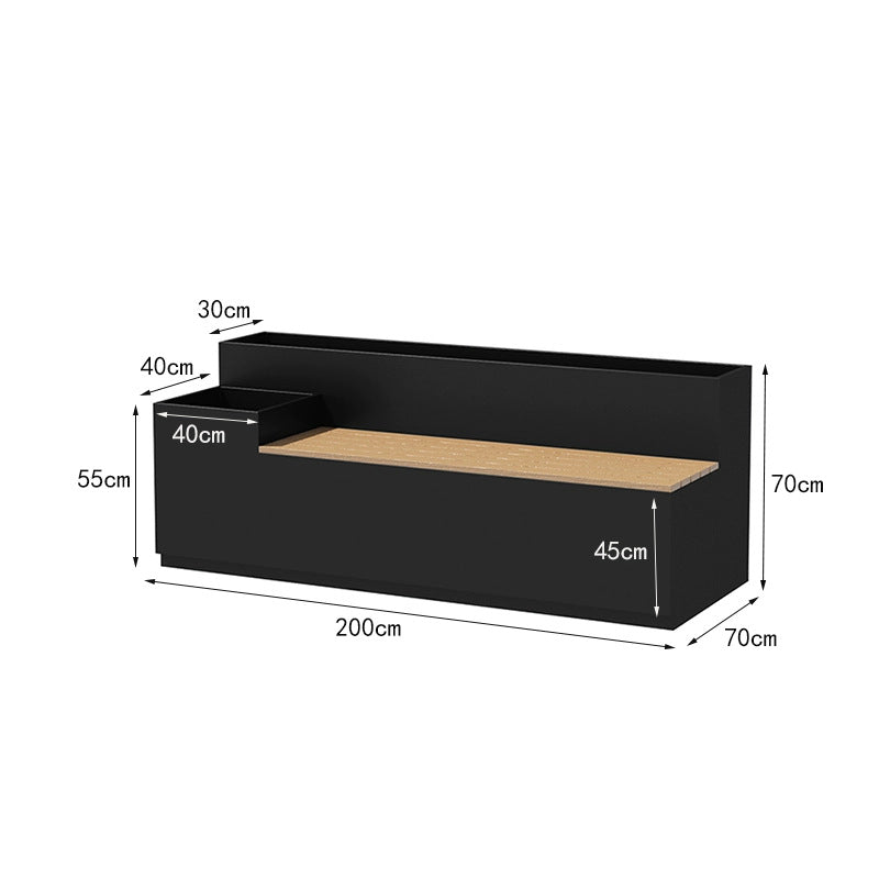 Outdoor flower box flower bed combination balcony terrace courtyard planting box partition fence rest chair plastic wood seat flower box