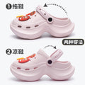 Spongebob squarepants thick sole goddess nightclub high heels crocs summer heightened toe beach sandals women's slippers