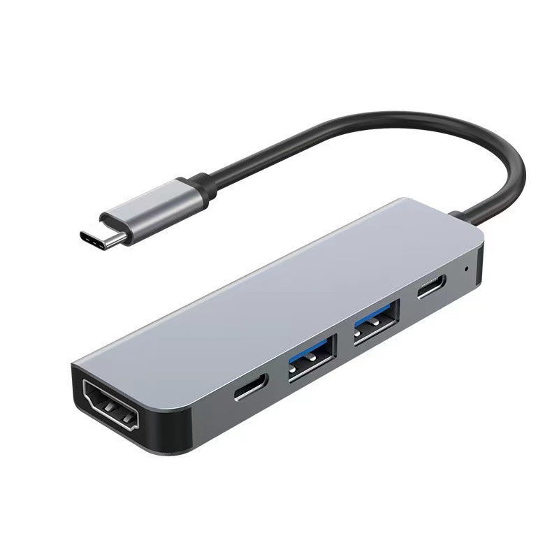 Type-c adapter for apple mac, huawei extender, 5-in-1 docking station hub with usb pd fast charging