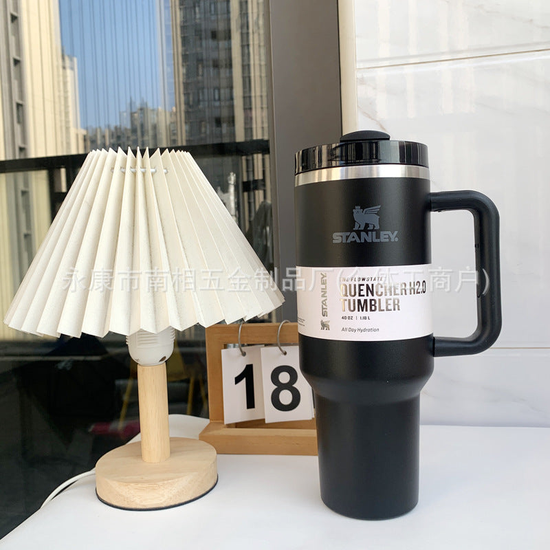 export stanley thermos cup 304 stainless steel straw cup portable outdoor car sports cup