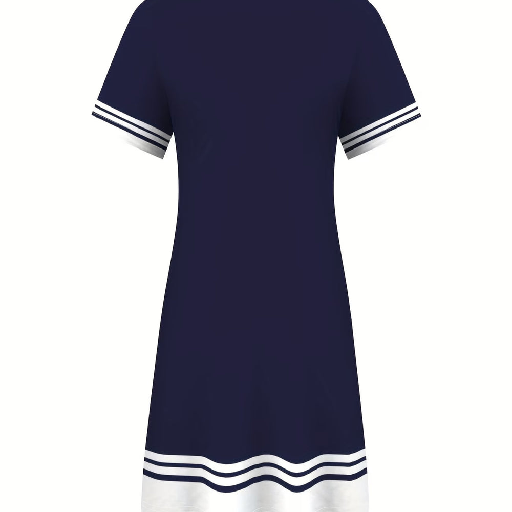 wholesale women's short-sleeved dresses, fashionable women's dresses for spring, summer, and autumn, new cross-border printed designs