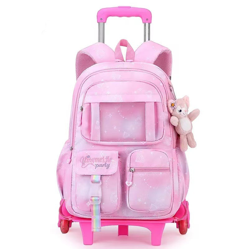 New fashionable large-capacity spine protection and load reduction rod, girls schoolbag, children's primary school students backpack, factory direct sales