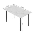 Source factory personalized slate metal frame rectangular for home small apartment rental house casualaccessible luxury dining table