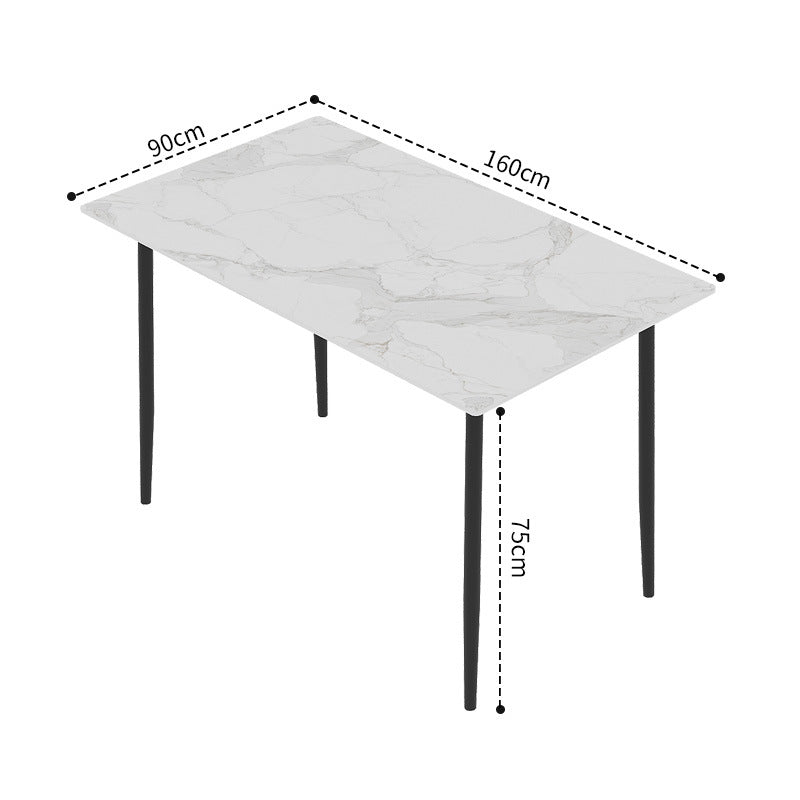 Source factory personalized slate metal frame rectangular for home small apartment rental house casualaccessible luxury dining table