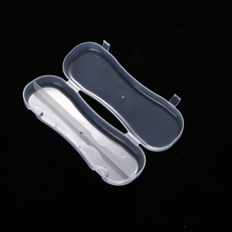 Factory direct sales high transparency PP plastic dust-proof packaging box tableware storage box baby double spoon box spoon box
