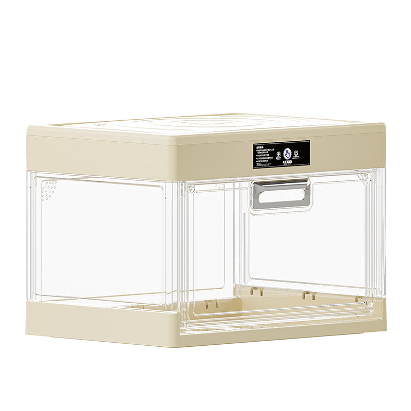 Customized Internet celebrity transparent sneakers storage display box disinfection sterilization deodorization shoe box household thickened flip shoe cabinet