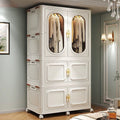Foldable storage cabinet - no assembly required, extra thick, large capacity wardrobe, perfect for rentals, open-door design, ideal for baby snacks and miscellaneous items