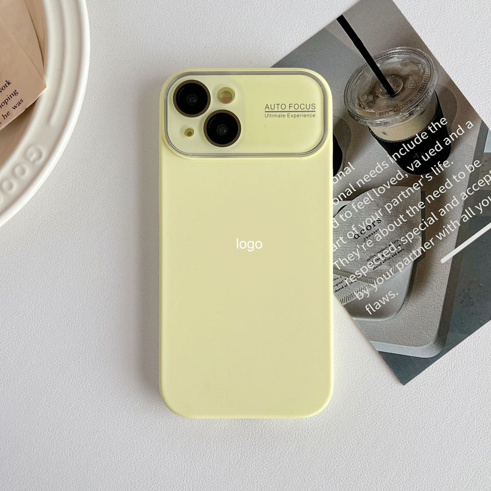 Premium large view camera lens protector case for apple 15 pro max, 12, liquid silicone iphone 13 & 14