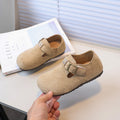 Vancahao niche style design baby birkenstock shoes  spring & fallnew arrivalk-stylekids small leather shoes girl bean shoes