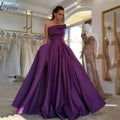 Export one-shoulder satin dress  evening dress birthday party tutu skirt green high slit sexy jumpsuit