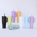 Amazon 40oz large capacity handle ice cup 304 stainless steel vacuum insulated cup outdoor car cup