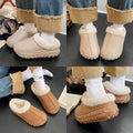 Fleece-linedthick sole snow boots for women outwear2025 cross-border new autumn and winter home non-slip cotton slippers fur slippers for women