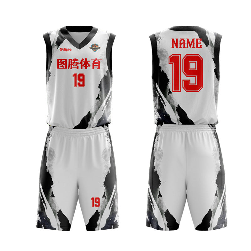 Adult game training jersey sports basketball jersey heat transfer quick drying jersey basketball jersey set custom printing