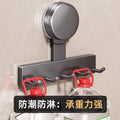 Suction cup hook kitchen punch-free storage rack kitchen hanging spatula spoon storage row hook wall-mounted wall shelf
