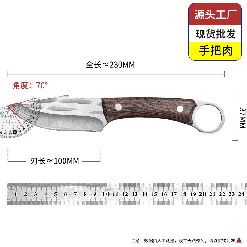 Camping style knife, mongolian handle meat knife, multi-purpose pocket knife, hand-pulled meat, meat cutting, meat deboning knife, multi-functional knife set