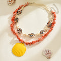 Wholesale seashell necklaces: european and american ocean-inspired jewelry, unique designs, high-end, light luxury pendant accessories, women's chokers