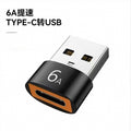 Otg adapter, usb 3.0 female to type-c converter, high-speed data transfer, 6a fast charging, compatible with phones, tablets, car dashboards, and usb drives