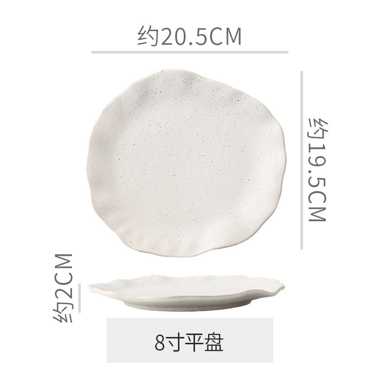 Vintage chic dinnerware set - restaurant, hotel, and home use - unique shaped dessert plates, pastry bowls, and rice bowls - wholesale