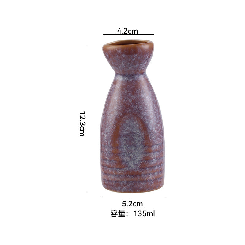 Japanese retro wine set wine bottle suit white wine cup ceramic liquor cup clear pot for home wine cup tea cup accessible luxury