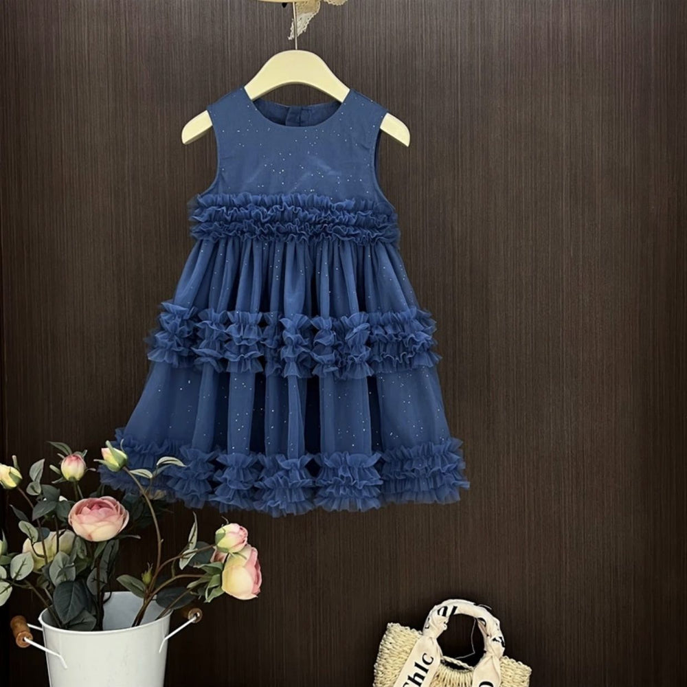 Export girl girl princess dresssummer tutu sundress new arrival girl sweet foreign style mesh fresh explosion