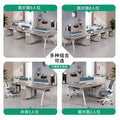 Executive office desk and chair set - modern minimalist furniture - four-seat workstation - office desk