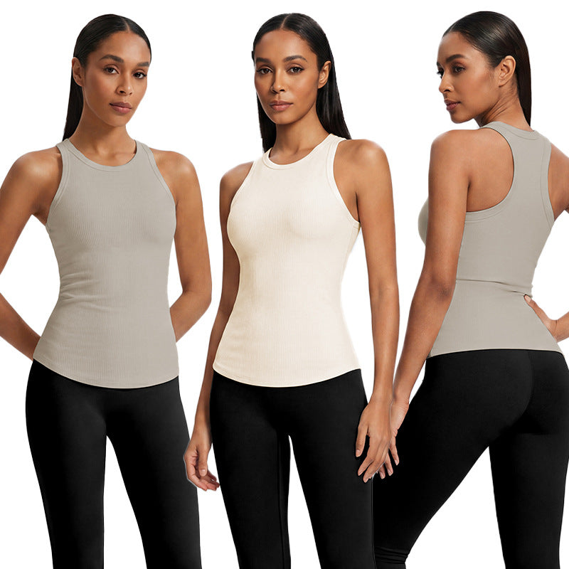 longcasual i-shaped sports vest breathable yoga vest women's beautiful back all-in-one tight fitness clothing