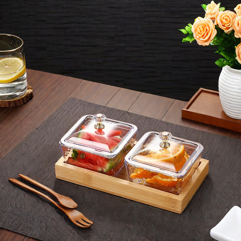 Fruit platter bar ktv snack platter acrylic snack plate melon seed plate divided grids dried fruit plate suit restaurant commercial