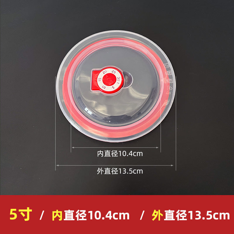 Food-grade round universal food storage bowl lid, transparent silicone sealing lid, leak-proof plastic bowl cover, household dustproof and oil-resistant