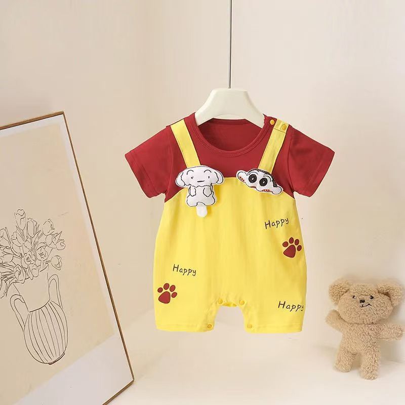 Summer lightweight cartoon short-sleeve romper - baby outfit for boys and girls - super cute and adorable onesie/rouge - perfect for outdoor wear