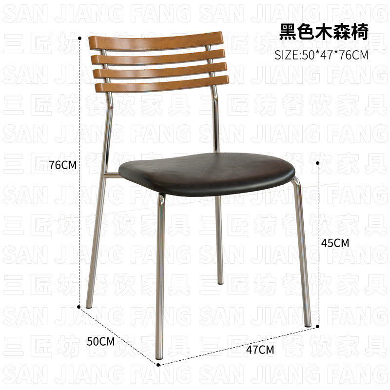 Cafe dining table and chair combination dessert milk tea shop Internet celebrity antique simple solid wood ocean board commercial small square table