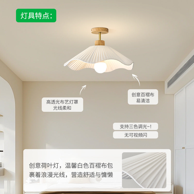 Aisle Corridor Light Cream Wind Ceiling Light Modern Simple Bedroom Room Light Log Entrance Balcony Lighting E