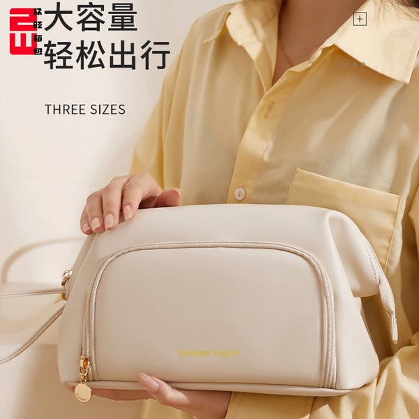 Cosmetic bag 2025 new  women's portable large-capacity transparent wet and dry separation portable cosmetic bag travel storage