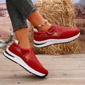 plus size  casualflats women's spring & fall new arrivalthick sole fly woven breathable velcro casual mesh shoes
