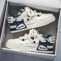 Men's 2025 new winter breathable mesh casual white sneakers - student, niche, original design, versatile, trendy athletic shoes