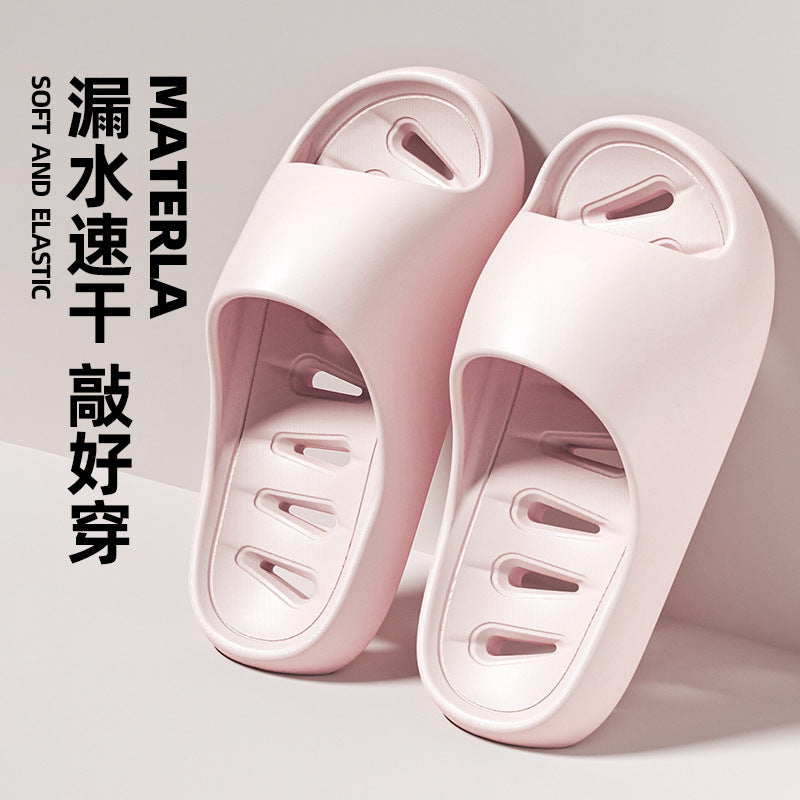 Non-slip bath slippers for men and women, home indoor, water leakage, quick-drying, hollow for home, eva bathroom sandals