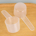 Plastic measuring spoon 60ml milliliters plastic mask feed fertilizer pesticide laundry detergent powder measuring spoon filled with water 60g grams