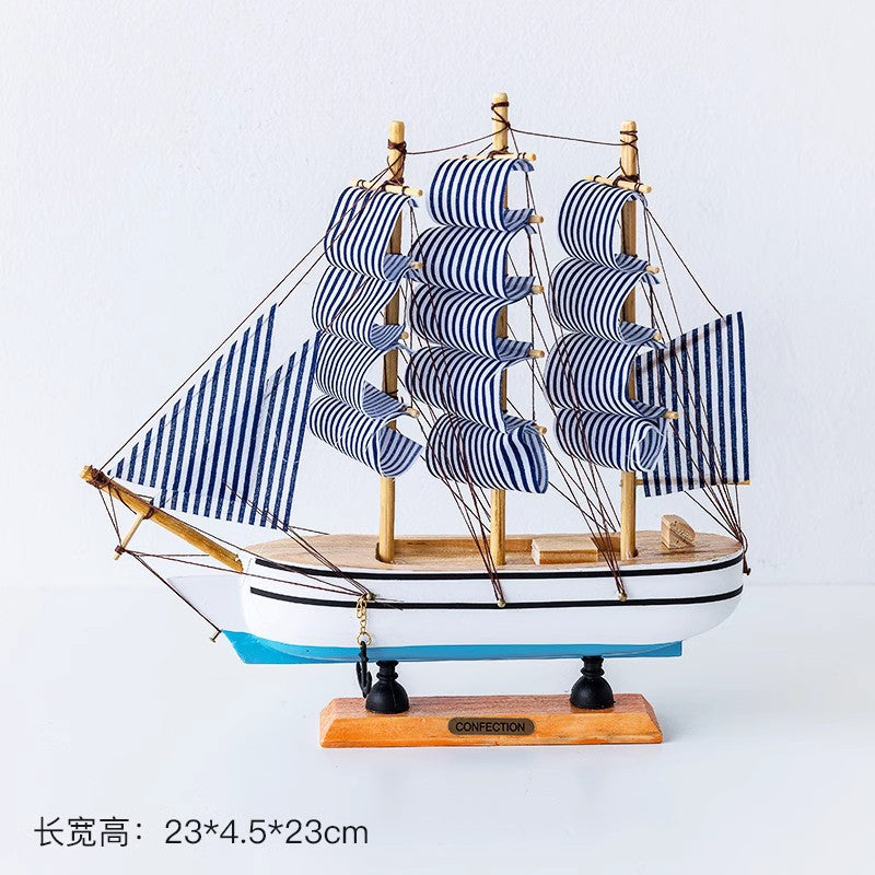 Smooth sailing sailboat model ornaments home decoration living room tv wine cabinet crafts graduate birthday gift