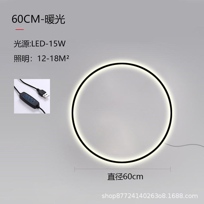 Minimalist chic large round wall sconce - stylish ambient lighting for living room backdrops, bedroom headboards, and more