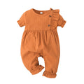 Kids' summer fashion: girls' short-sleeve romper - baby & toddler onesie, casual & simple, 100% cotton